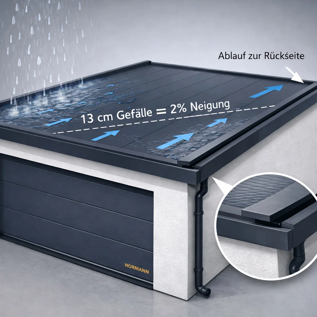 Dachkonstruktion & Wasserableitung